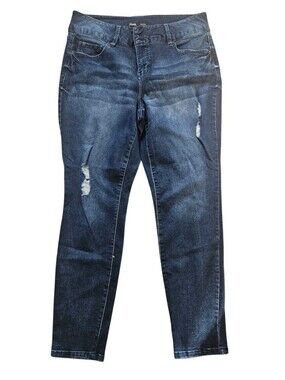 Royalty Dark Wash Slim Stretch Skinny Jeans Plus Size Women 14W